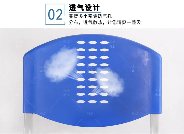 School 3 Seat Chair Sturdy Institutional Bench Chair Lecture Hall Writing Pad Link Chair with Book Rack