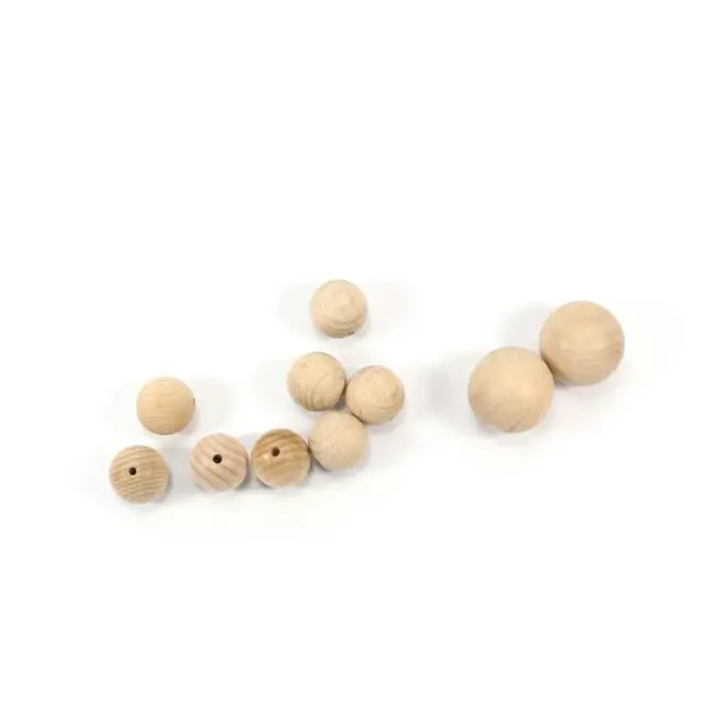 
Factory Price Wooden Plain Beads Round Loose Spacer Natural Ball Jewelry Making Craft DIY 