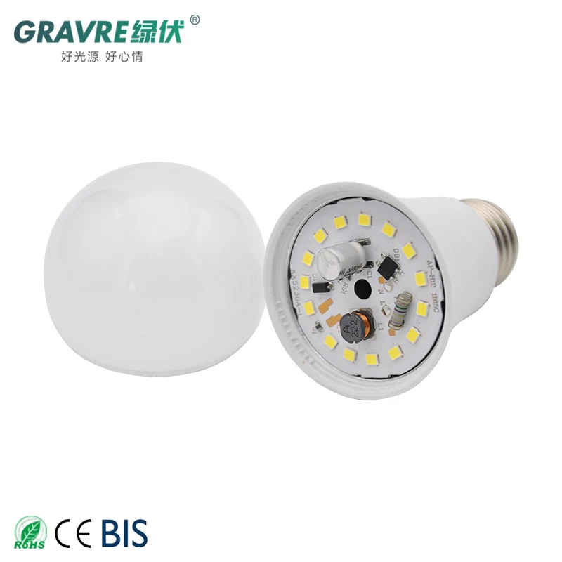 Zhongshan Gravre Cheap Residential Long Life AC165-265V Dob LED Bulb Lights