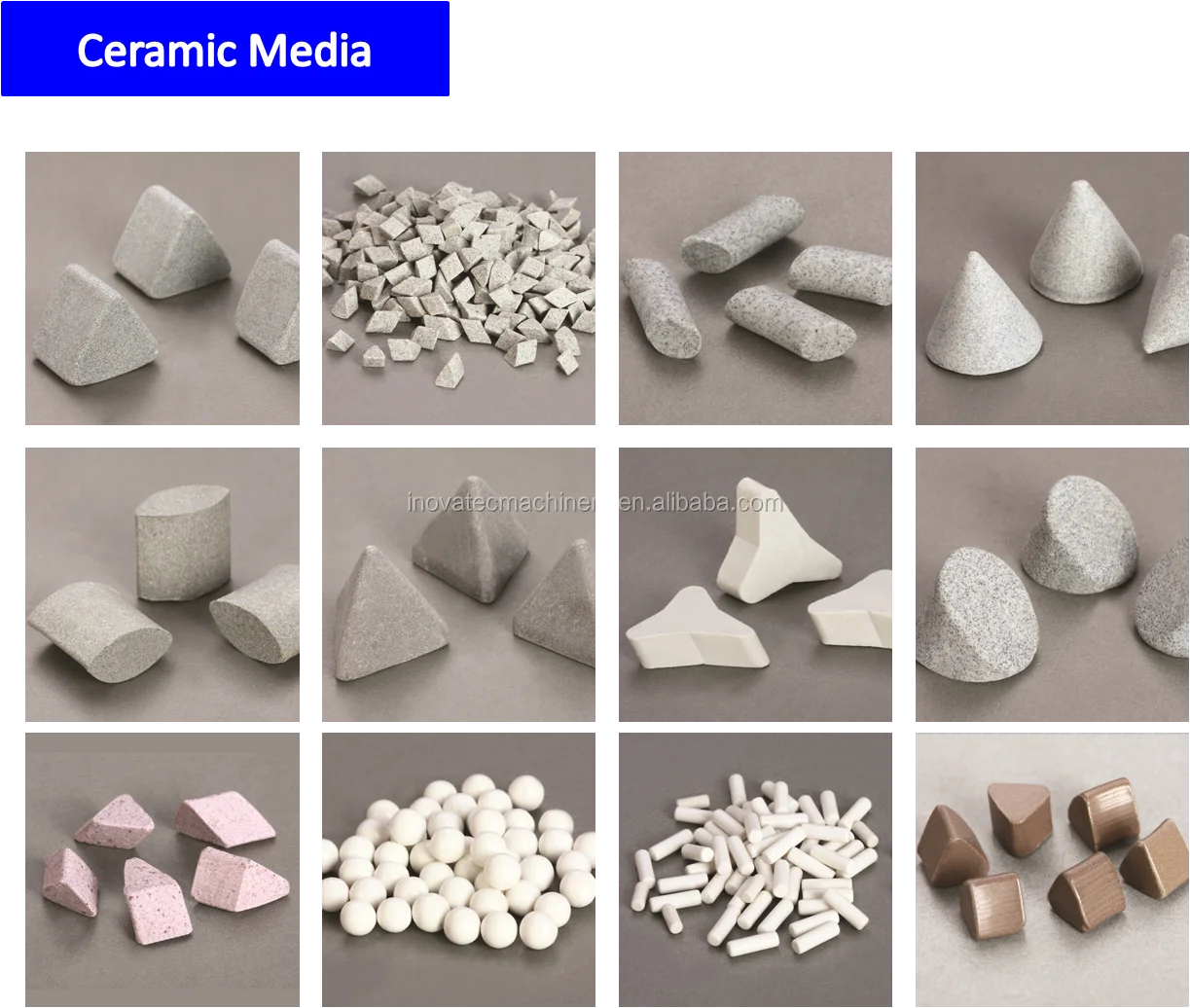 Vibratory Tumbler Porcelain Balls Ceramic Polishing Media For Sterling