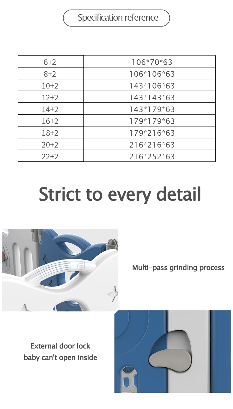 Feelkids Hot Selling High Quality Custom Easy Fold Plastic Children Large Playground Playpen for Babies Bedroom Living Room supplier