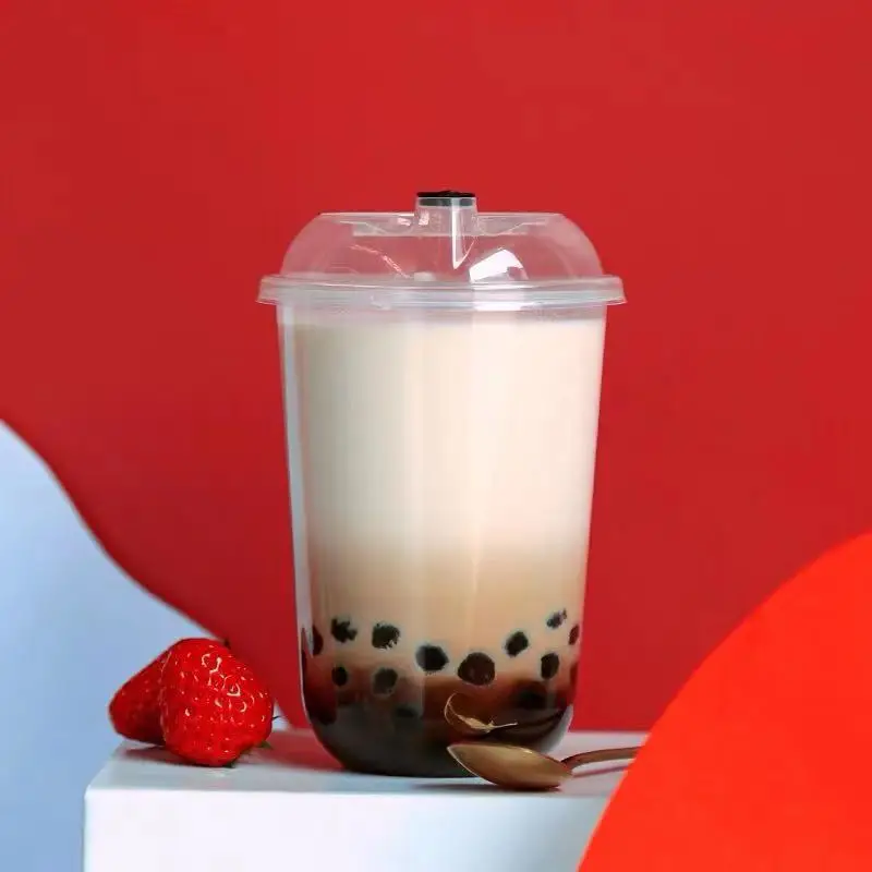 U Shape Plastic Cup With Straw And Lid Bubble Tea Cups - Buy Bubble Tea Cups,U Shape Plastic Cup