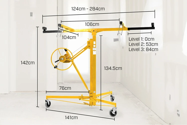 Construction Plasterboard Drywall Board Lifter Hoist Panel Lift Tools