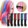 Free Shipping Cosplay Hair Color Chalks Glitter Birthday Gift Girls Kids Hair Dyeing Party Temporary Bright Hair Color Combs
