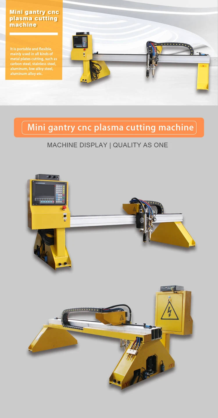 mini gantry cnc flame plasma cutting machine with THC