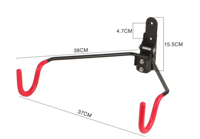 Felt fitting. Красный крючок для велосипеда. Ручка для переноски на раму велосипеда. Кронштейн велосипедного флага. Держатель для велосипеда настенный черный/красный, 688546.