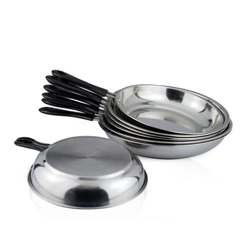 Double Bottom Lightweight Stove Stainless Steel Magic Flat Pan With