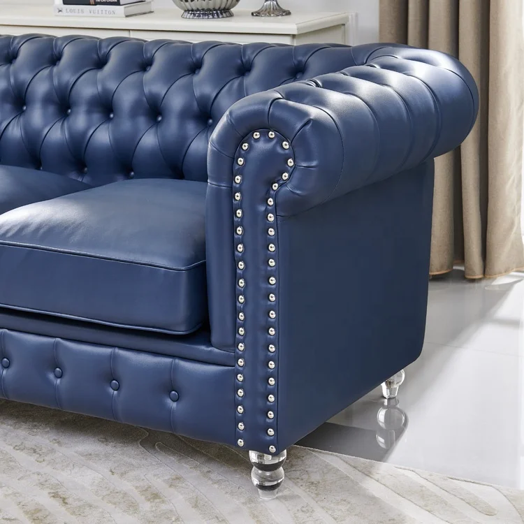 Modern Luxury American Sofa Tufted Nubuck Microfiber Leather Sofa For