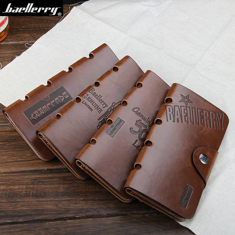 Wholesale Baellerry C526-76 pu leather 3 Fold Modern cowboy style Vintage wallet for men Card holder