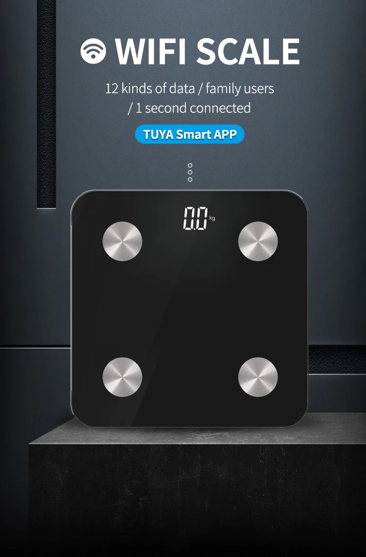 180kg/396lb Digital Smart Bmi Weighing Machine Bia Technology Scale