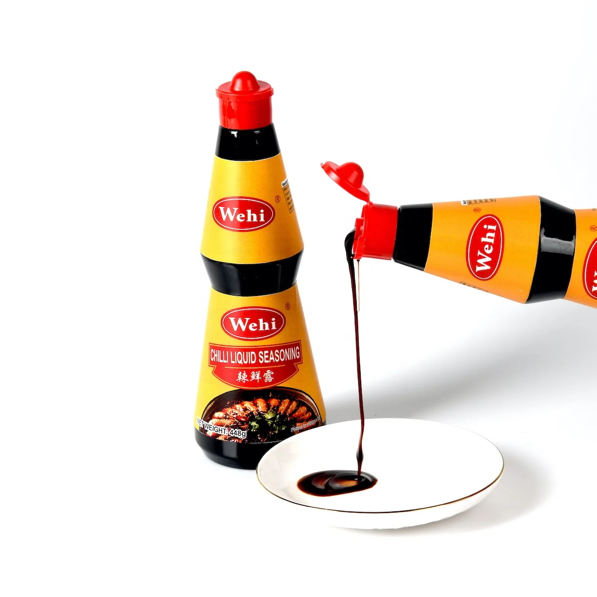 
Bottle Packaging 480g*12 Halal Hot Spicy Soy Seasoning Sauce For Chinese Salad 