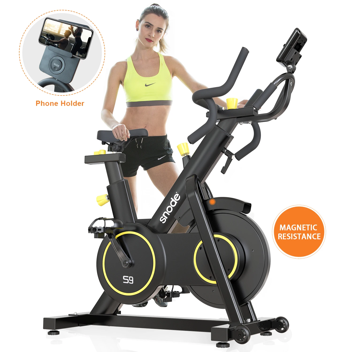 snode magnetic indoor exercise bike