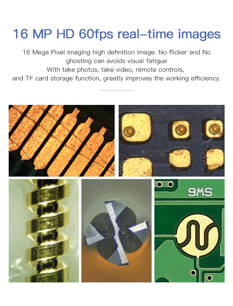 Eoc 16mp Camera Electronic Repair Pcb Smt Video Digital Microscope