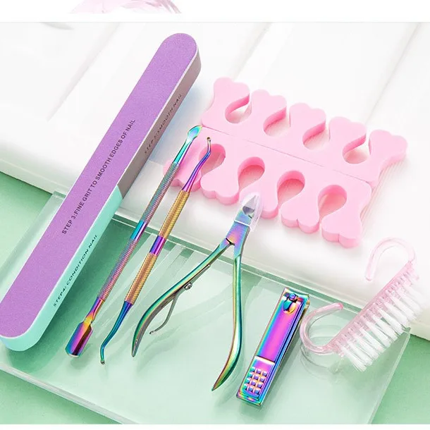 product best quality  pedicure tools  beauty set professional manicure tools 7 pcs manicure set-6