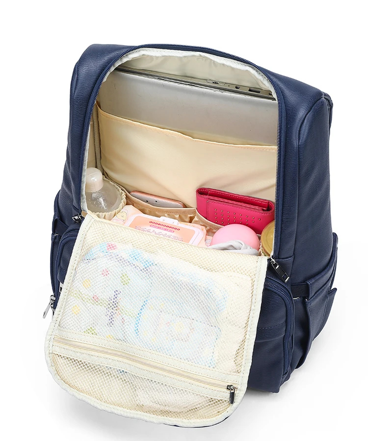 Low Moq Leather Diaper Bag Backpack,Faux Leather Diaper Backpack With