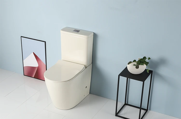 Chinese Ceramic WC Toilet Ivory Color Brush Ceramic Toilet MJ2807