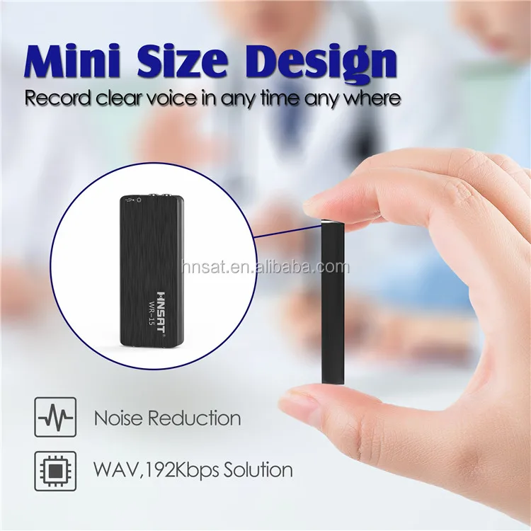 product-popular mini One key easy to operate Digital Voice recorder With USB disk function-Hnsat-img