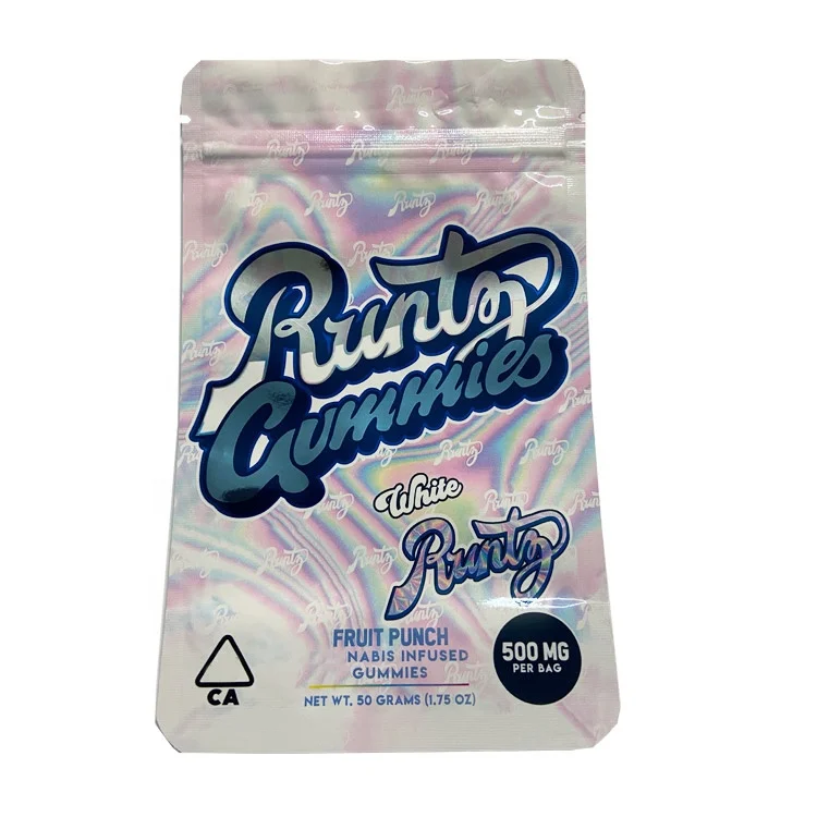 4 Designs Runtz Gummies Newest Mylar Bags Edibles Runty Gummies Bag