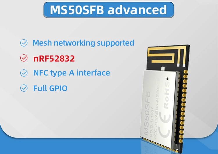Ce nRF52832 price of control fan hub bt io the smallest zigbee transceiver communication light switch module - ANKUX.COM