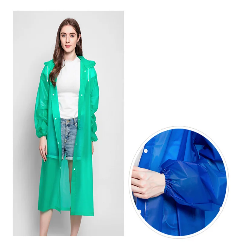 Eva Raincoat Adult Women Foldable Fashionable Plastic Waterproof ...