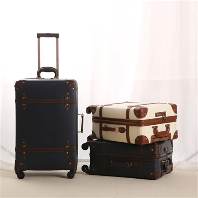 绿色格子复古小车微调定制行李箱行李箱