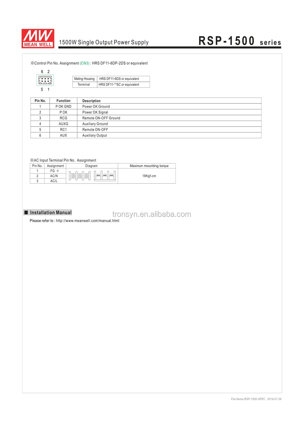 RSP-1500-SPEC-9