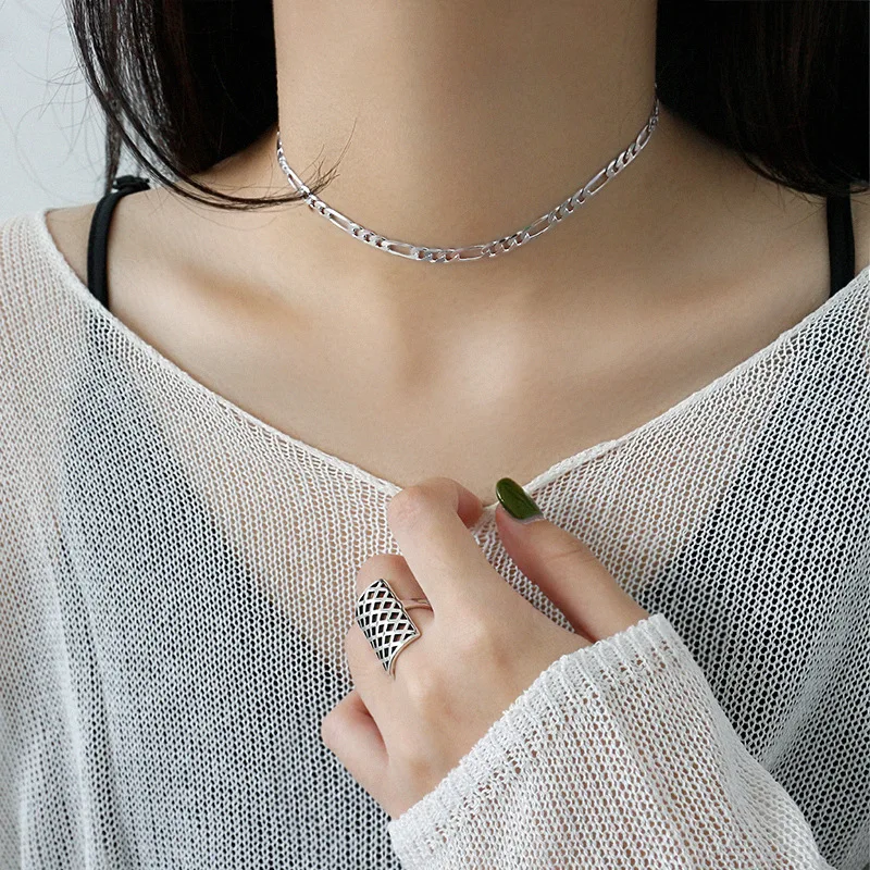 5MM Plain Collar Choker .925 Sterling Silver Necklace 