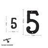 Distinctions 6 Inch House Numbers, Cast Iron Home Address Number, Featuring Solid/Heavy Duty & Sturdy, Uneven Bronze-Colored