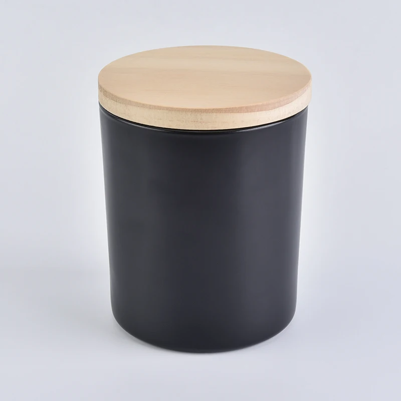 matte black glass candle jars