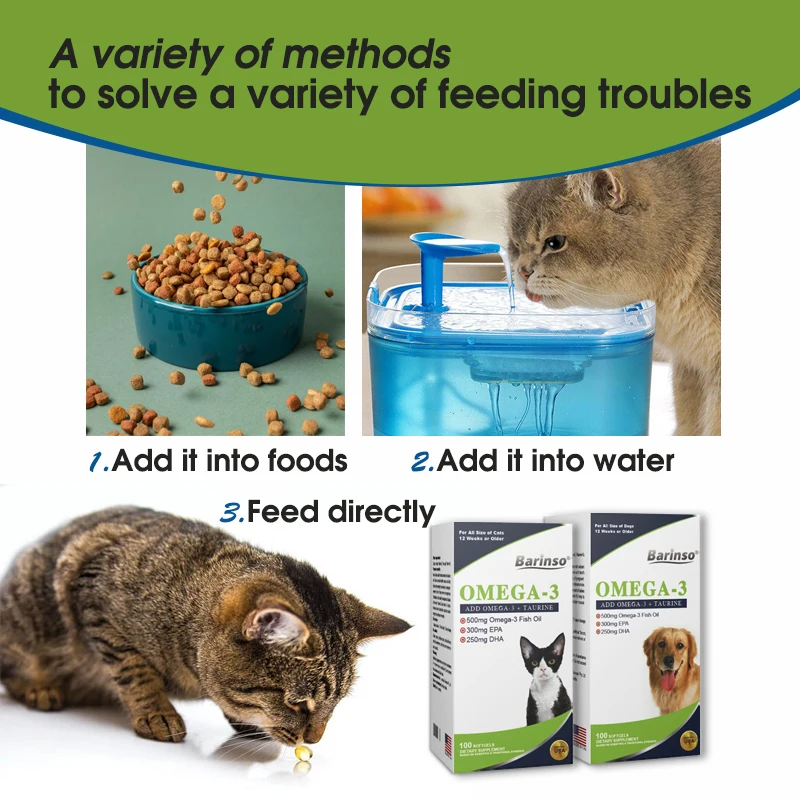 Oem&odm Pet Coat&skin Health Care Salmon Oil Supplement Dha Epa Dog&cat