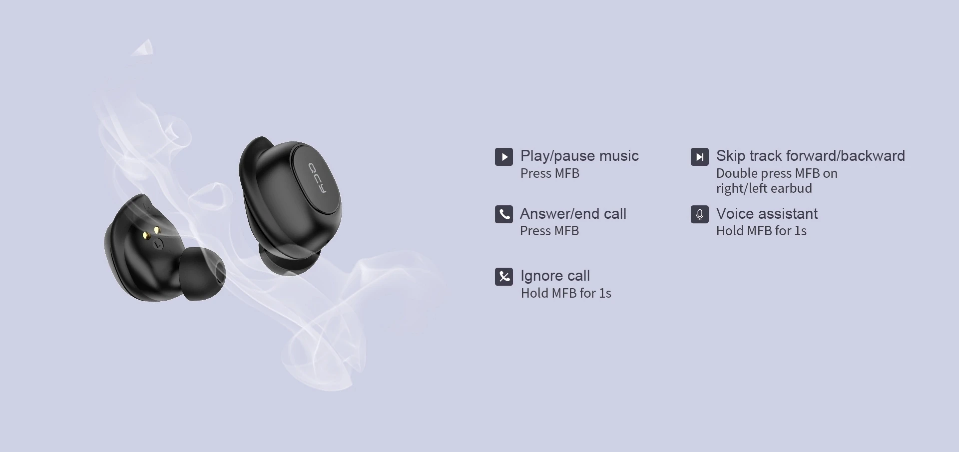 2020 Newest QCY T9S TWS Mini Bluetooth Headphones Earphones Stereo Wireless Earbuds With QCY Exclusive APP Available