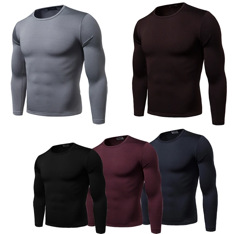 Men Slim Fitness T Shirts Bodybuilding Sports Gym Wear Quick Dry