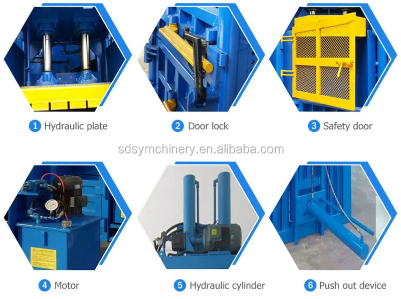 hydraulic PET plastic bottle waste paper caton box cardboard  baling press machine.jpg