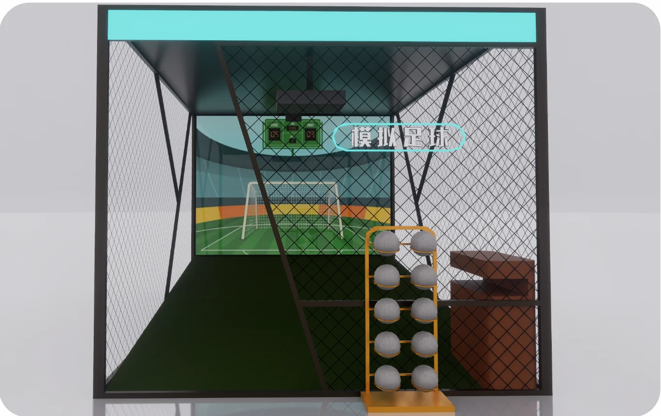 RaiseFun Factory Wholesale Virtual Football Arcade Machine Indoor Playground Kicking Mechanism Stadium Environment Sports Bars factory