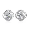 925 sterling silver earrings rotating four-leaf clover earrings fashion temperament jewelry