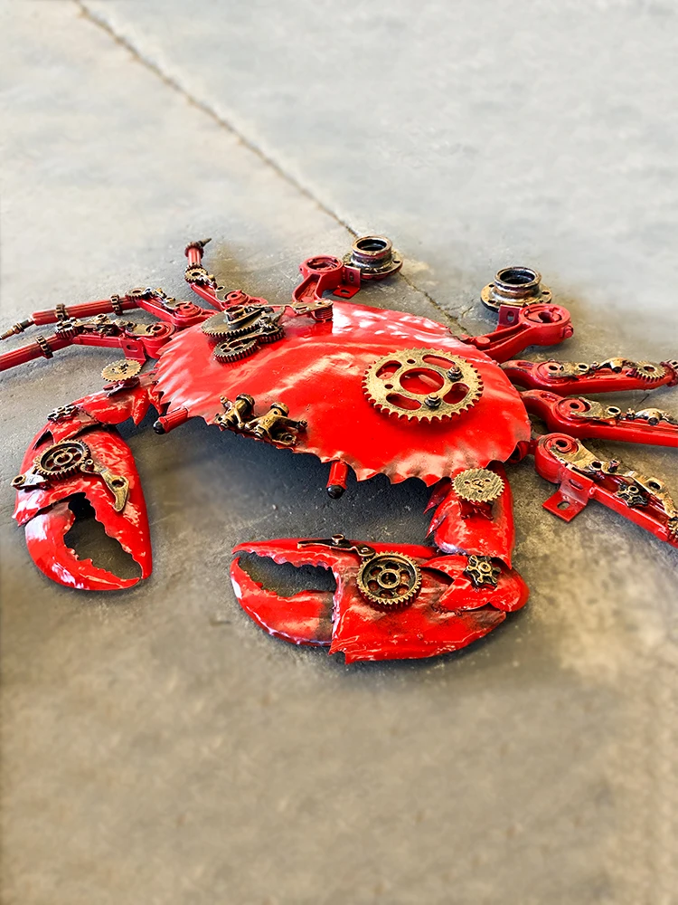 Seafood Restaurant Signature Welcome Emperor Crab Model Retro Punk Seafood Restaurant Signature Welcome Emperor Crab Model Retro Punk