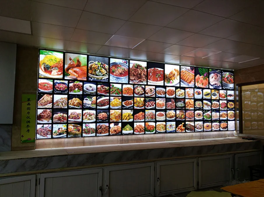 热销餐厅室内挂墙灯箱