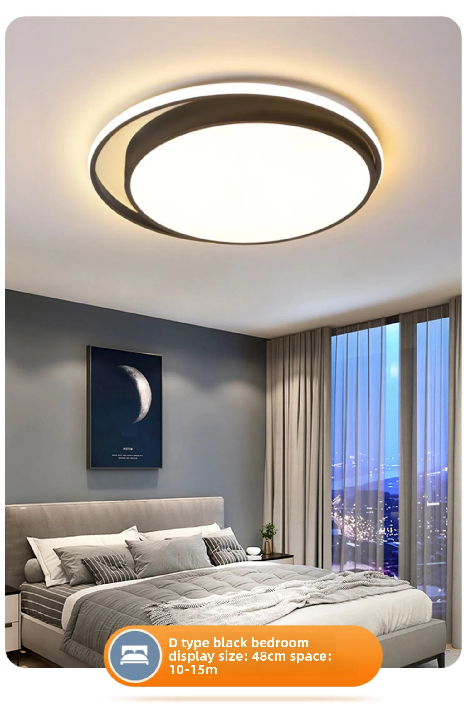 3CCT Black Gold Round Square Modern Chandelier Led Pendant Ceiling Lamp for Bedroom factory