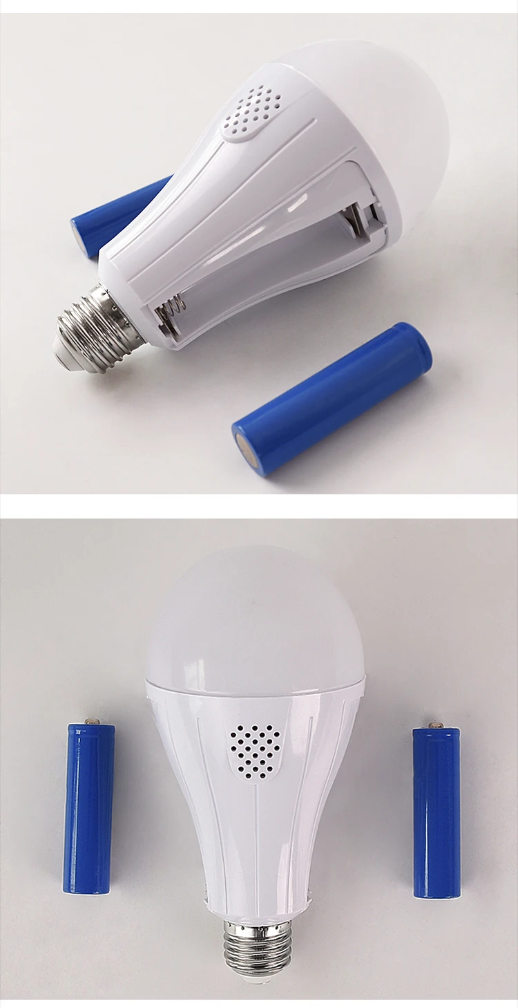 Common normal usage emergency usage led bulb switch or hand touch control 12w emergency light bulb rechargeable bulb led