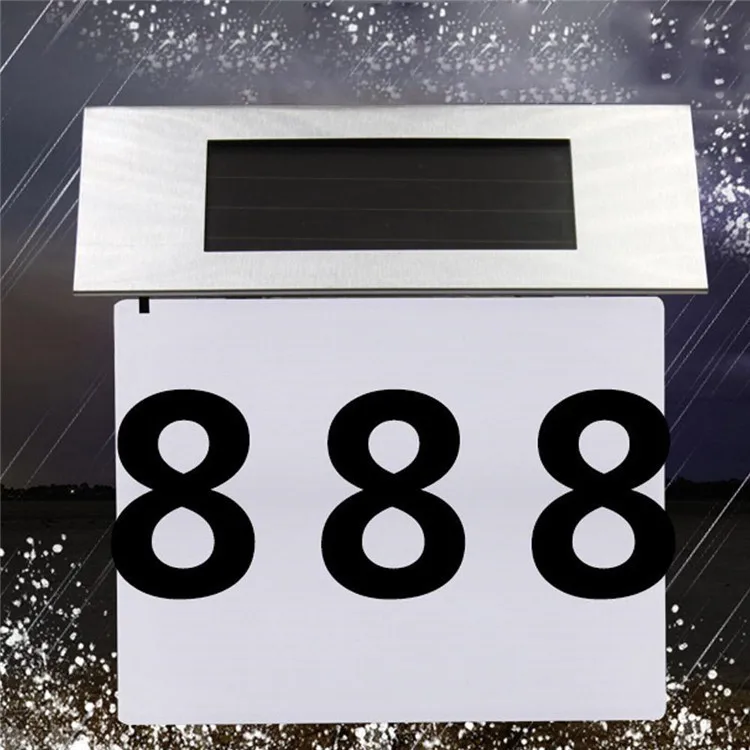 Solar House Numbers Light Lighted House Plaque Number Address Sign 