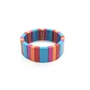 Canyon Design Jewelry Multi Color Geometric Enamel Stretch Bracelet For Women