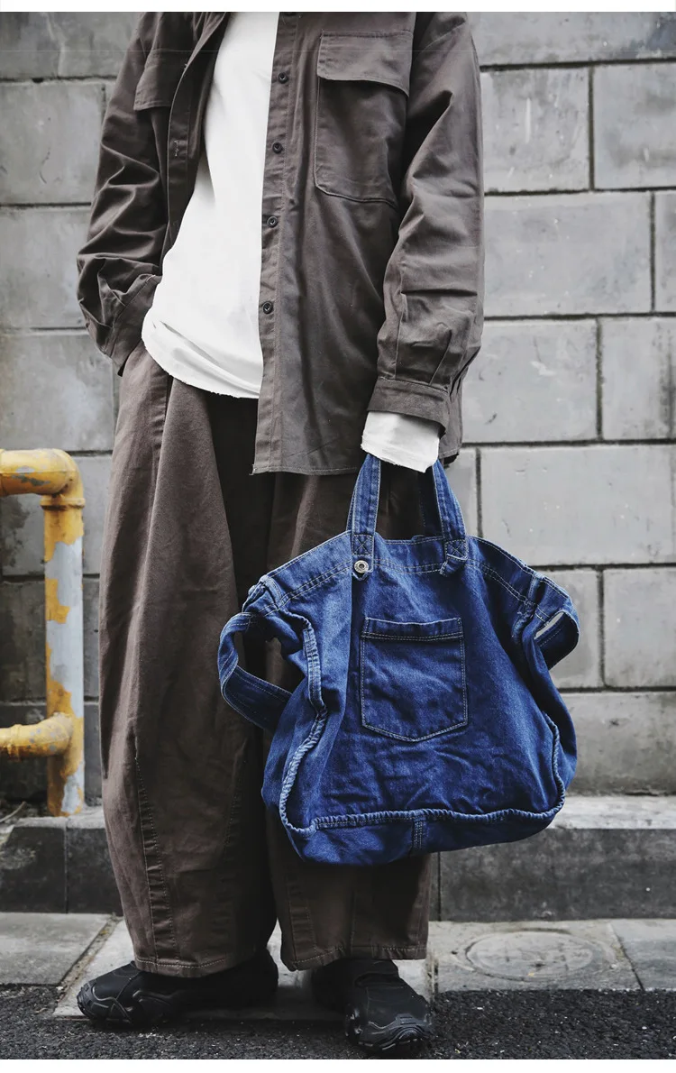 牛仔布女士手提包大容量新款休闲牛仔裤包包女士单肩斜挎包女士牛仔