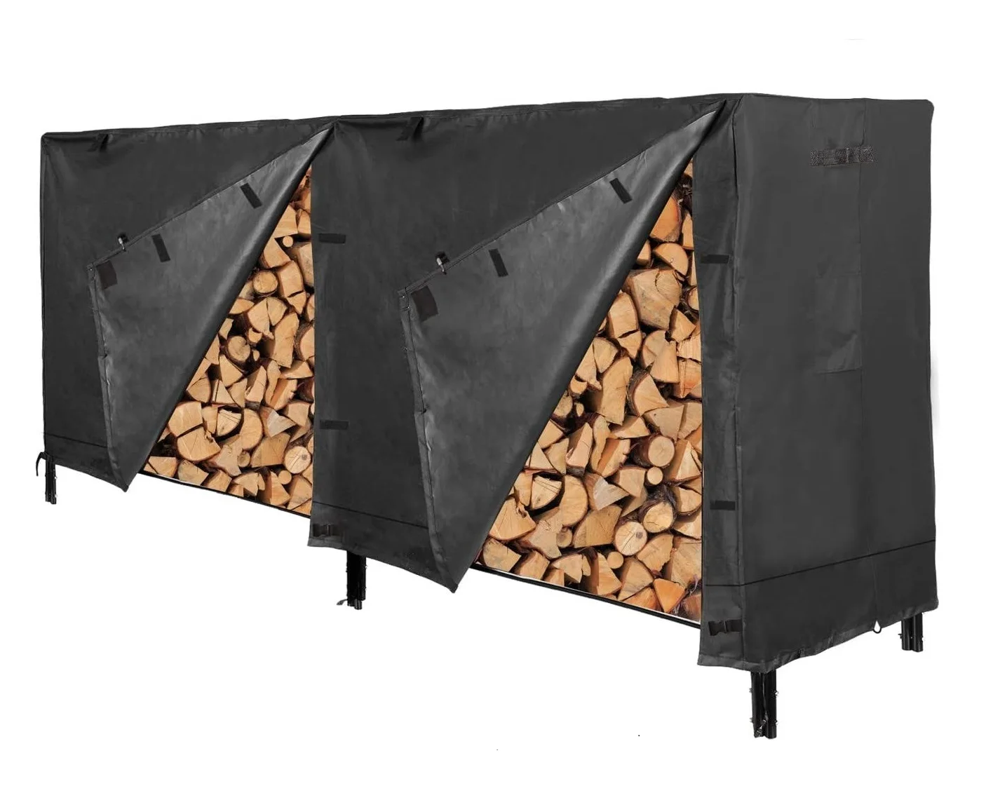 

outdoor firewood rack cover,100 Pieces, Black/ customized