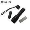 5 switch modes powerful tactical aluminum alloy high power LED torch flashlight for out door activity without battery