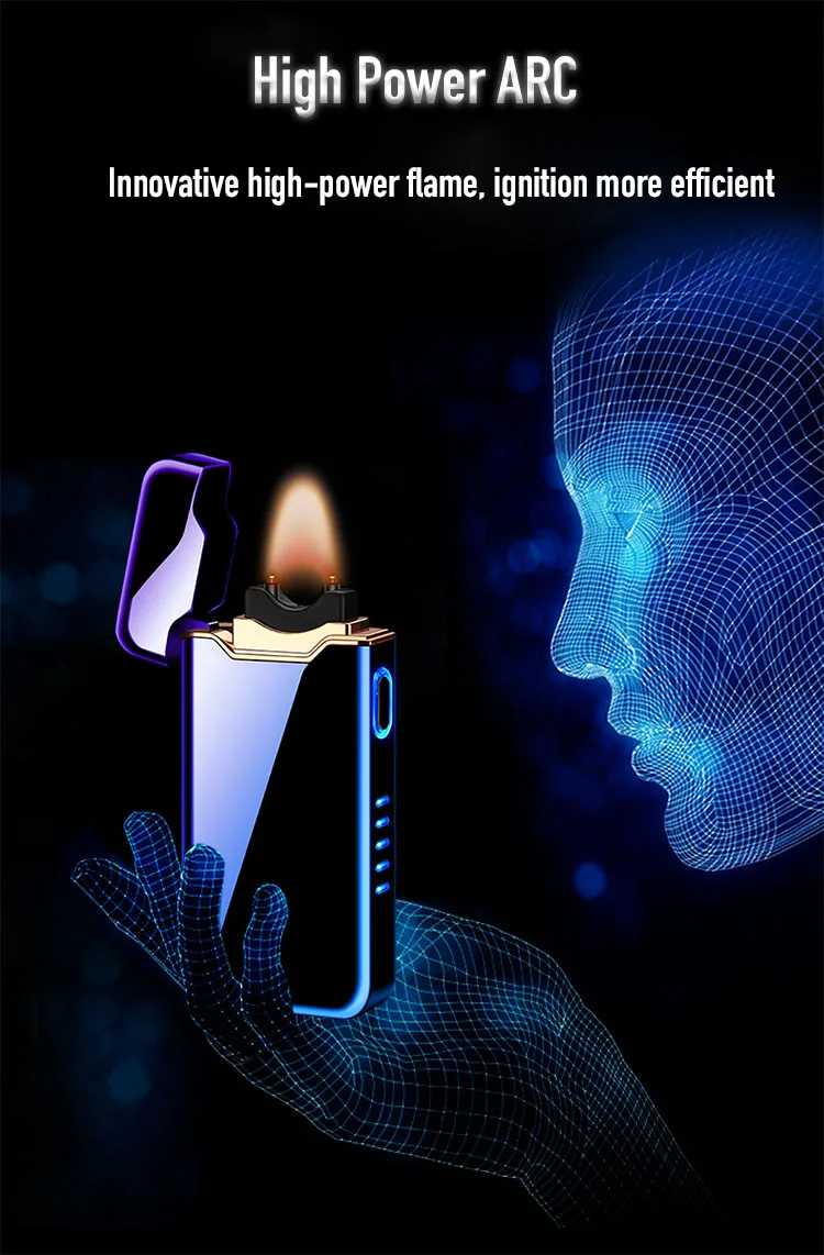 Powerful Flameless Usb Plasma Rechargeable Electric Arc Spark Original