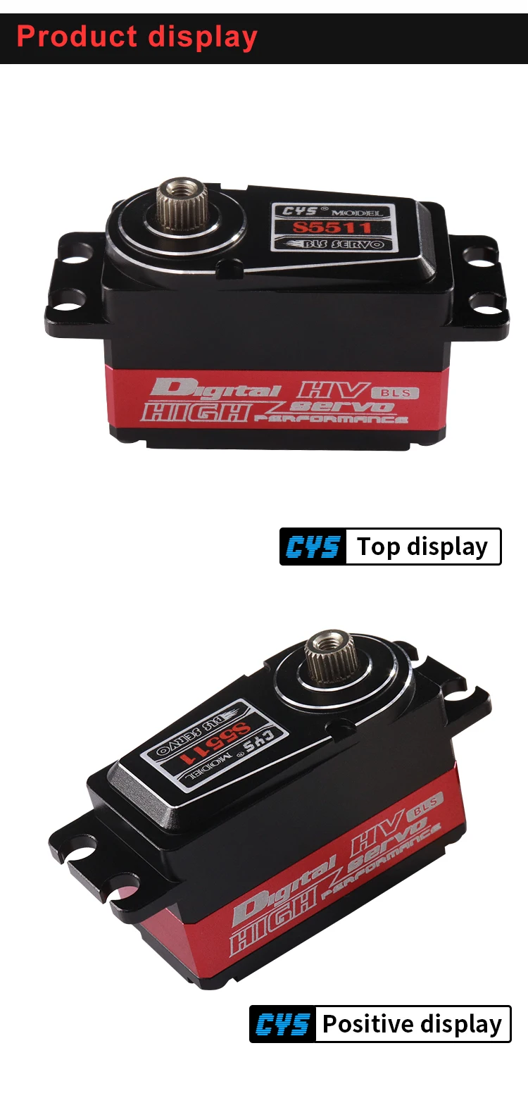 Cysbls5511 25t Arms 5kg Brushless Waterproof Digital Ti Gear Servo For