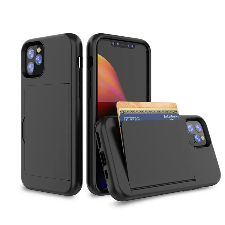 Gscase Three Card Holder Slots Wallet Mobile Cell Phone Covers Case For Iphone 11 Pro Max Back Cover Buy Three Card Holder Phone Covers For Iphone 11 Pro Max Back Cover Wallet Back