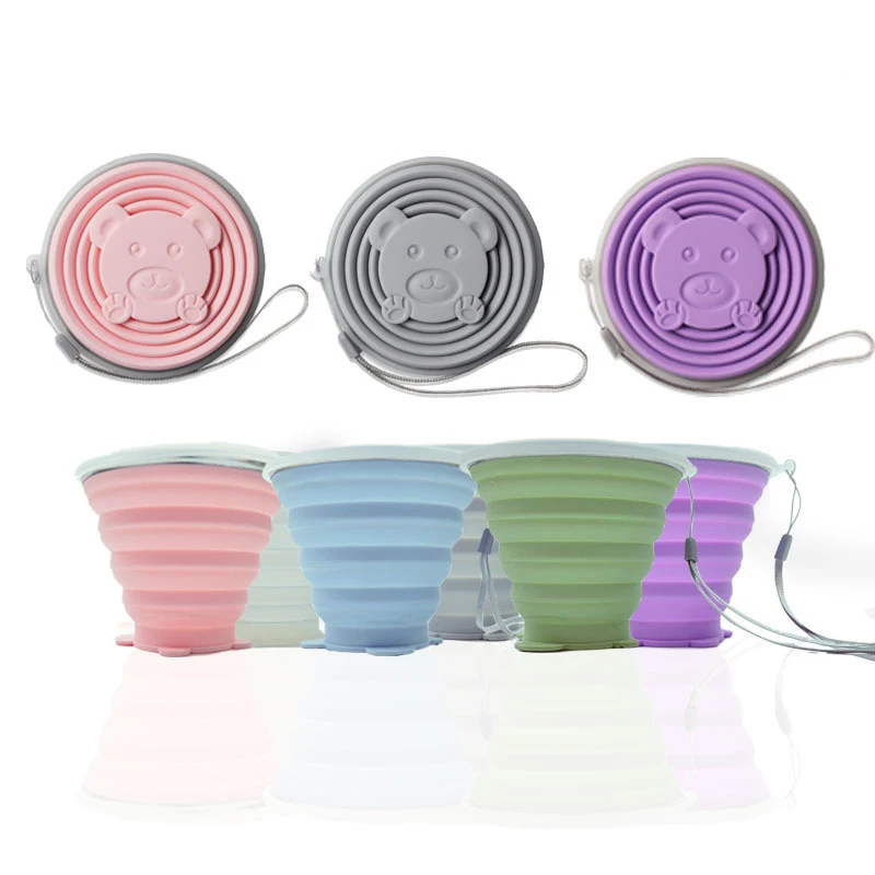 Aazon.co : QEEYON 5Pcs Silicone Collapsible Cup For Travel, Reusable