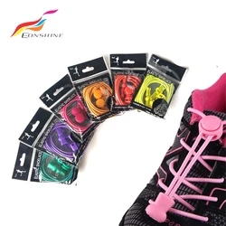 Sport Bulk In Round Reflective Elastic No Tie Shoelaces Laces Lock With Shoelace Packaging Wholesale