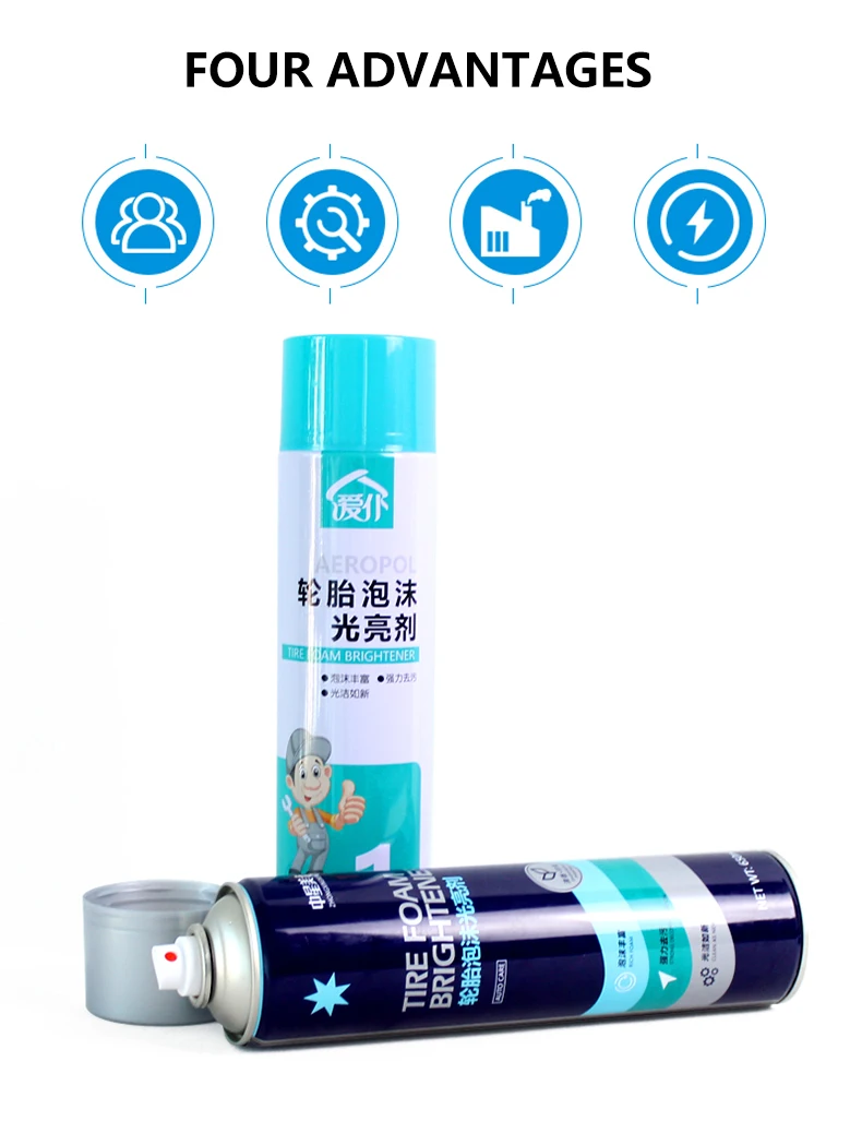 Car Polish Tire Shine Foam Cleaner Spray Household Rust Remover For